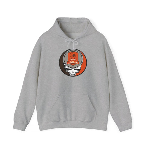 Grateful Dead - Cleveland Browns Stealie Grateful Dead Hooded Sweatshirt - NFL - StealieShop
