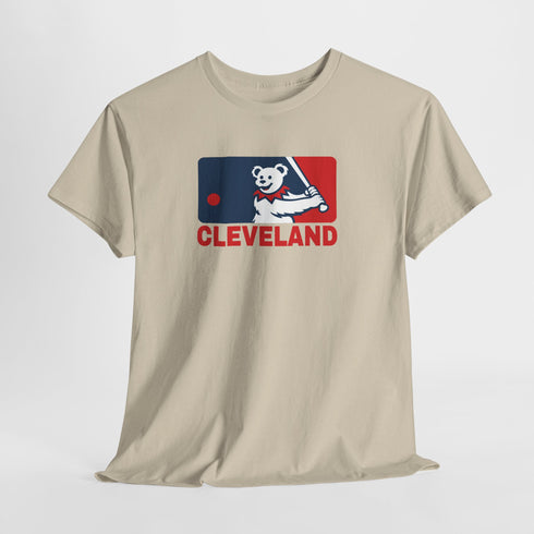 Cleveland Guardians Dancing Bear MLB Logo Unisex Grateful Dead T-Shirt