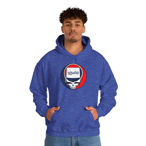 Wyoming Map Stealie Grateful Dead Hoodie