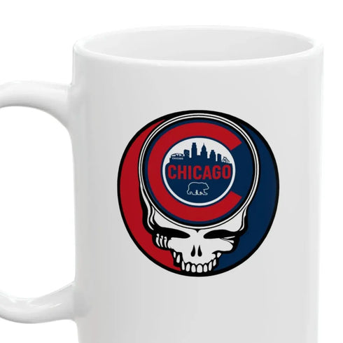 Grateful Dead - The Ballpark Collection: Chicago Baseball Edition Stealie Ceramic Mug - MLB - StealieShop
