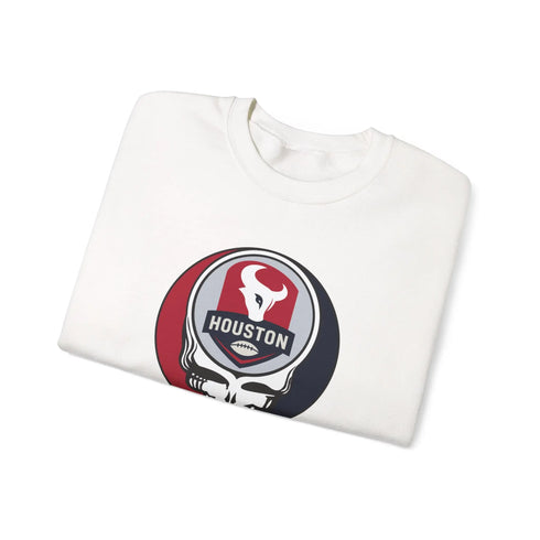 Grateful Dead - Houston Texans Grateful Dead Stealie Crewneck Sweatshirt - NFL - StealieShop
