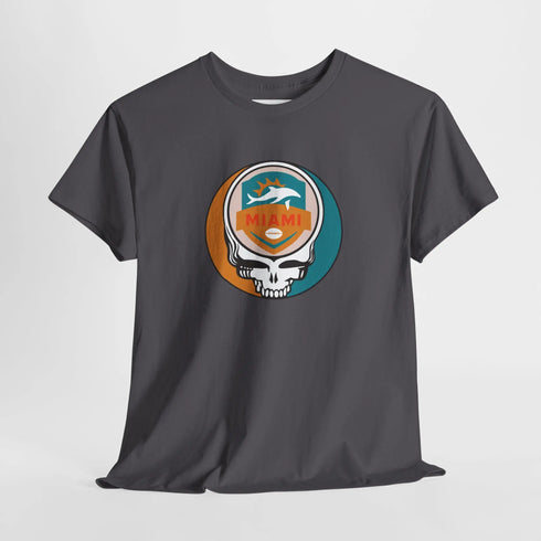 Grateful Dead - Miami Football Steal Your Face T-Shirt - Dolphins / NFL - StealieShop