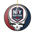 Grateful Dead - New York Football Stealie Christmas Ornament - StealieShop