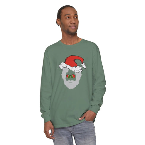 Grateful Dead - Santa Jerry Vineyard Collection Garment-dyed Long Sleeve T-Shirt - StealieShop