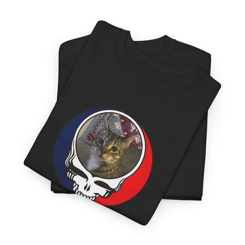 Custom Cat Stealie Unisex Grateful Dead T-Shirt (59-2)