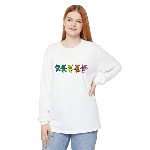 Grateful Dead - Dancing Bears Vineyard Collection Unisex Garment-dyed Long Sleeve - StealieShop