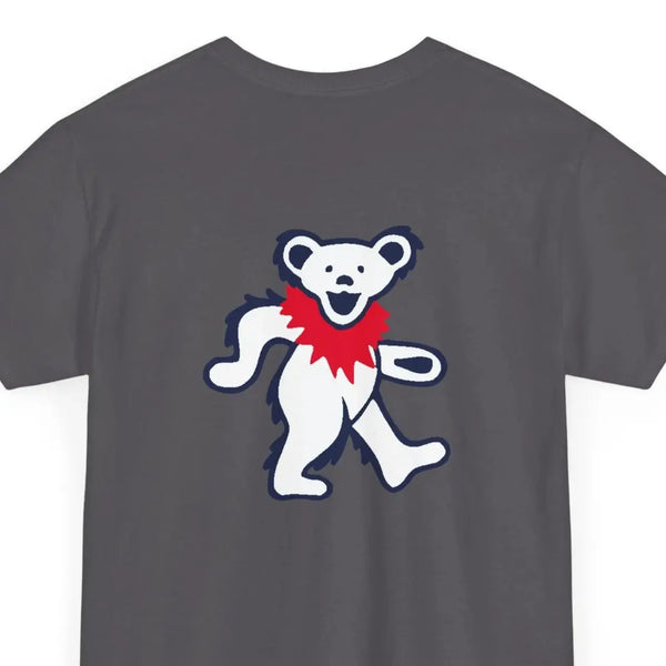 Grateful Dead - Front + Back Print - New York Yankees Stealie / Dancing Bear T-Shirt - MLB - StealieShop