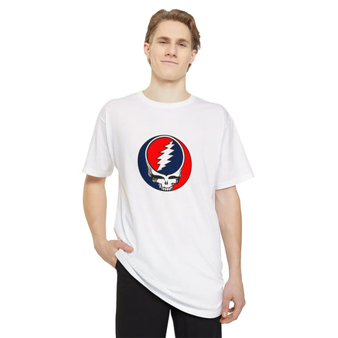 TALL - Classic Grateful Dead Stealie Unisex Long Body Urban Tee - StealieShop