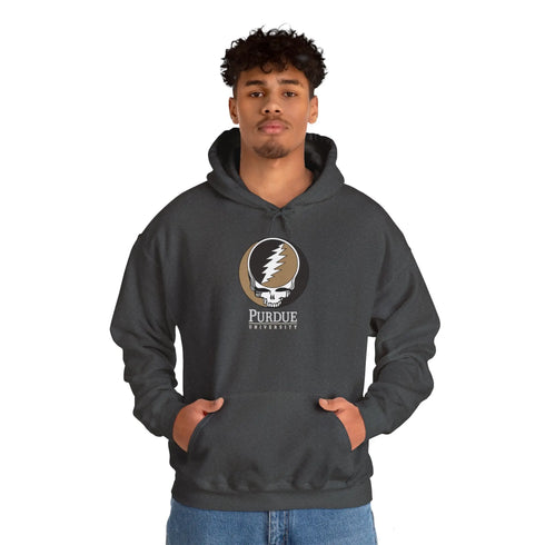 Purdue University Grateful Dead Hoodie - Hooded Sweatshirt - StealieShop