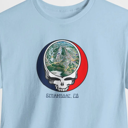 Steamboat Trail Map Stealie Grateful Dead T-Shirt
