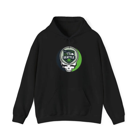 Grateful Dead - Seattle Seahawks Stealie Grateful Dead Hooded Sweatshirt - NFL - StealieShop