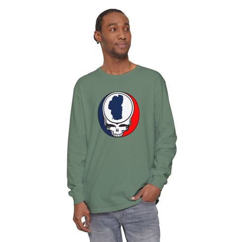 Lake Tahoe Stealie Garment-Dyed Long Sleeve T-Shirt