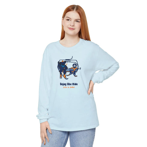 Grateful Dead - Enjoy The Ride Vineyard Collection Garment-dyed Long Sleeve T-Shirt - StealieShop
