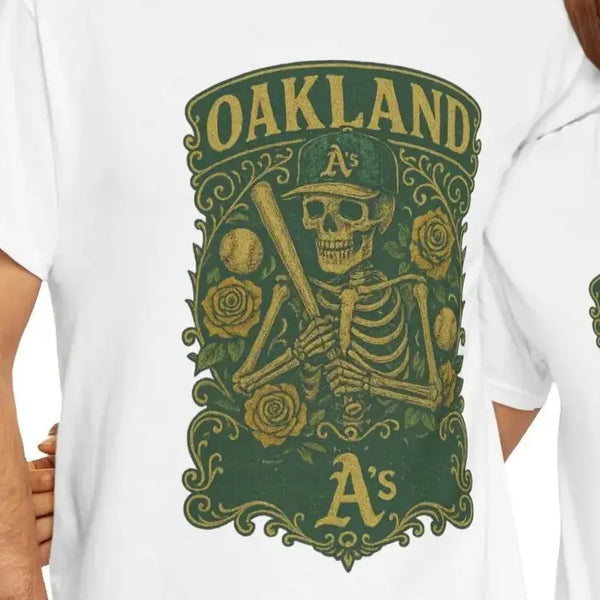 Grateful Dead - Oakland A's Retro Poster Art T-shirt - StealieShop