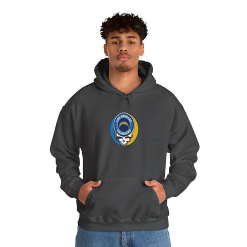 Los Angeles Chargers Grateful Dead Hooded Sweatshirt - NFL Fan Apparel - StealieShop