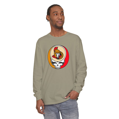 Ottawa Senators Vineyard Collection Unisex Garment-Dyed Long Sleeve T-Shirt