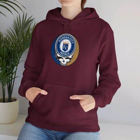 Kansas City Royals Grateful Dead Unisex Heavy Blend Hoodie - Hooded Sweatshirt - StealieShop