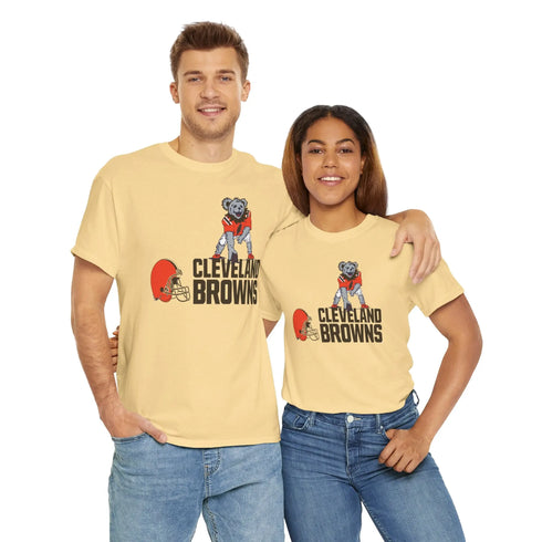 Cleveland Browns Dancing Bear Grateful Dead T-Shirt - NFL - StealieShop