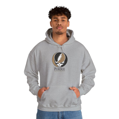 Purdue University Grateful Dead Hoodie - Hooded Sweatshirt - StealieShop
