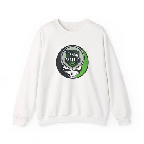 Grateful Dead - Seattle Seahawks Grateful Dead Stealie Crewneck Sweatshirt - StealieShop