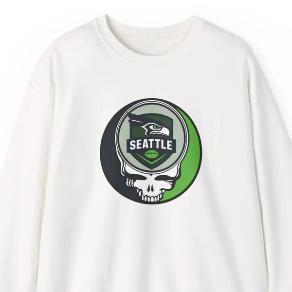Grateful Dead - Seattle Seahawks Grateful Dead Stealie Crewneck Sweatshirt - StealieShop