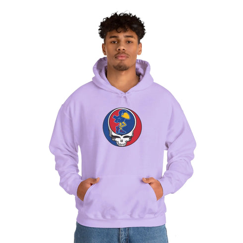 KU Jayhawks Grateful Dead Steal Your Face Unisex Hoodie StealieShop