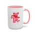 Grateful Dead - Pink Dancing Bear Stealie Coffee Mug - StealieShop