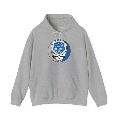 Grateful Dead - Detroit Lions Stealie Grateful Dead Hooded Sweatshirt - NFL - StealieShop