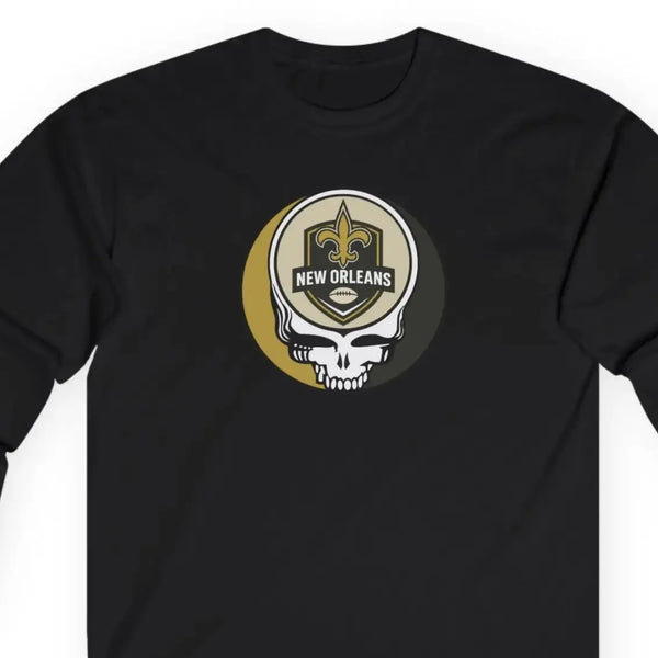 Grateful Dead - The Gridiron Collection: New Orleans Edition Stealie Ultra Cotton Long Sleeve Tee - StealieShop