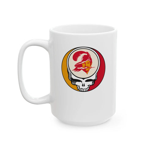 Grateful Dead - Tampa Bay Bucaneers Stealie Ceramic Coffee Mug - 15ounce - NFL - StealieShop