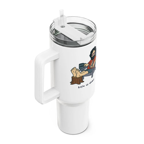 Grateful Dead - Jerry's Chillin' - Life is dead. "Fat Man" Tumbler, Double Insulated 40oz Travel Mug - StealieShop