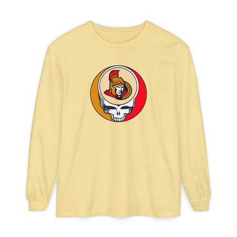 Ottawa Senators Vineyard Collection Unisex Garment-Dyed Long Sleeve T-Shirt
