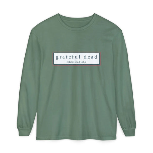Grateful Dead - Grateful Dead Dancing Bear Two-Sided Vineyard Collection Garment-Dyed Long Sleeve T-Shirt - StealieShop
