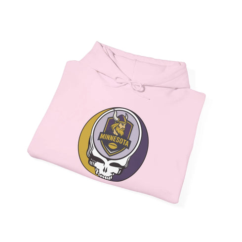 Grateful Dead - Minnesota Vikings Stealie Grateful Dead Hooded Sweatshirt - NFL - StealieShop
