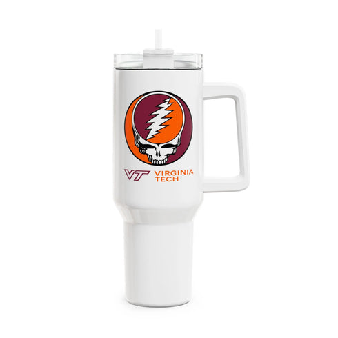 Grateful Dead - Virginia Tech Stealie "Fat Man" Tumbler, Double Insulated 40oz Travel Mug - StealieShop