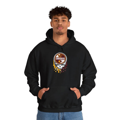 Washington Commanders Grateful Dead Hooded Sweatshirt StealieShop