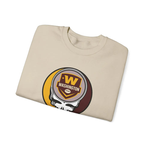 Grateful Dead - Washington Commanders Grateful Dead Stealie Crewneck Sweatshirt - NFL - StealieShop