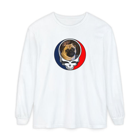 Custom Dog Stealie Garment-Dyed Long Sleeve T-Shirt (91)