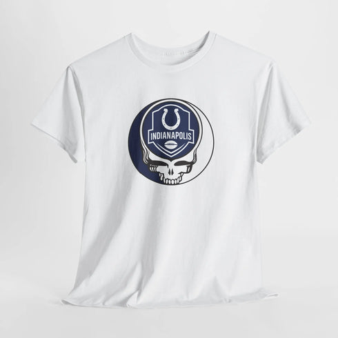 Grateful Dead - Indianapolis Colts Stealie Grateful Dead Steal Your Face T-Shirt - NFL - StealieShop