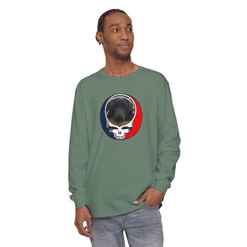 Custom Dog Garment-Dyed Long Sleeve T-Shirt (90)