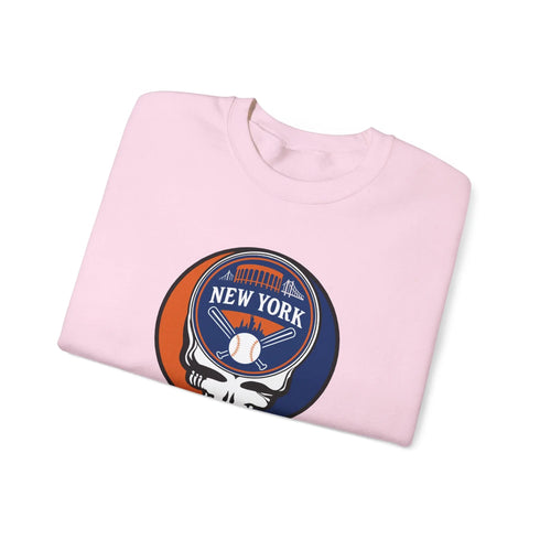 Grateful Dead - New York Mets Grateful Dead Stealie Crewneck Sweatshirt - MLB - StealieShop