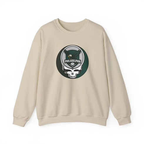 Grateful Dead - Philadelphia Eagles Grateful Dead Stealie Crewneck Sweatshirt - NFL - StealieShop