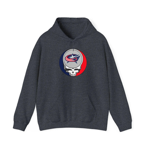 Columbus Blue Jackets Grateful Dead Unisex Heavy Blend Hoodie StealieShop