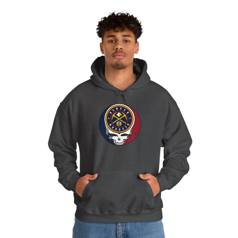 Denver Nuggets Grateful Dead Steal Your Face Unisex Hoodie - NBA StealieShop