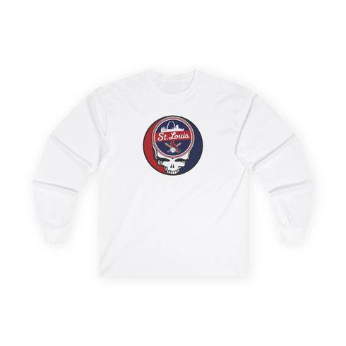 Grateful Dead - St. Louis Baseball Classic Stealie Long Sleeve Tee - MLB - StealieShop