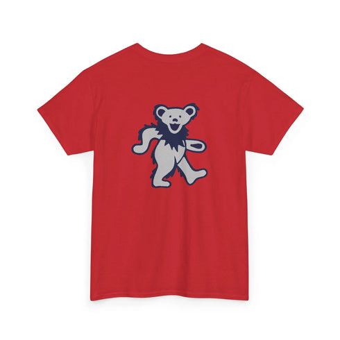Grateful Dead - Front + Back Print - New York Yankees Classic Stealie / Dancing Bear T-Shirt - MLB - StealieShop