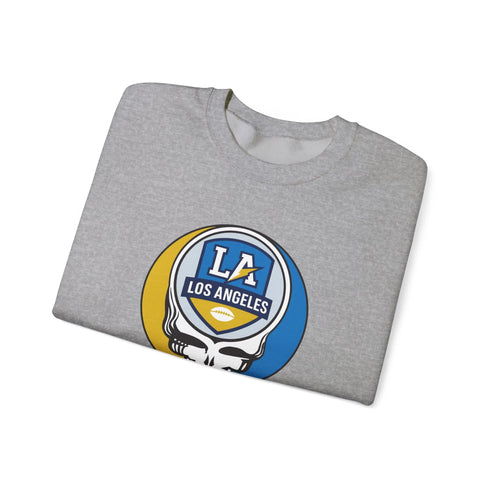 Grateful Dead - Los Angeles Chargers Grateful Dead Stealie Crewneck Sweatshirt - NFL - StealieShop