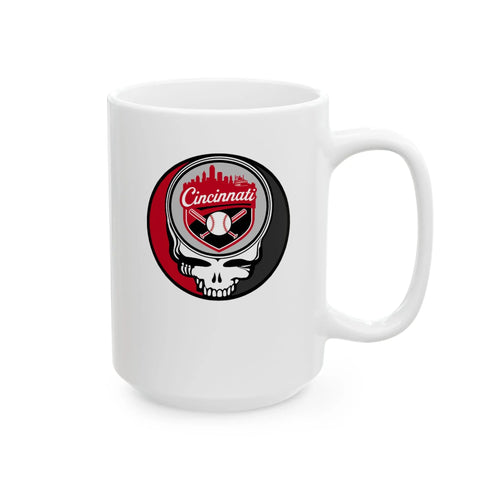 Grateful Dead - Cincinnati Reds Stealie Ceramic Mug - MLB - StealieShop