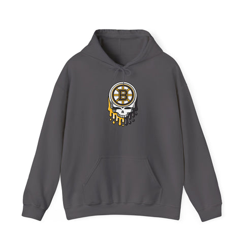 Boston Hockey Dripping Stealie Unisex Heavy Blend Hoodie