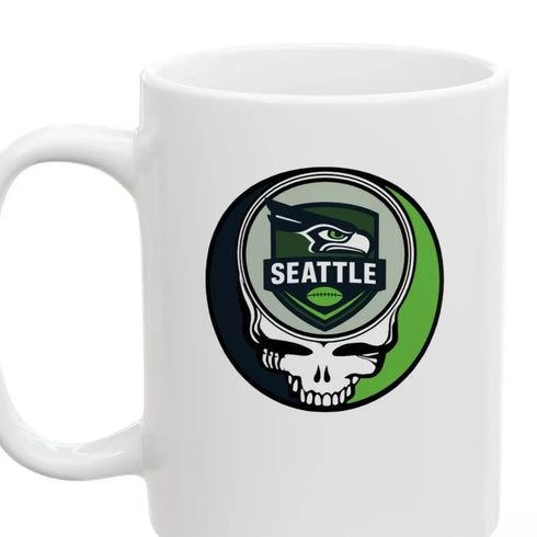 Grateful Dead - The Gridiron Collection: Seattle Edition Stealie Ceramic Coffee Mug - 15ounce - NFL - StealieShop